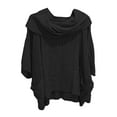 thumbnail image 1 of Women's Casual Shirt Pure Color Crinkle Collar Blouse Long Sleeve Spring Fall Tops Loose Fit Comfortable Daily Wear, 1 of 2