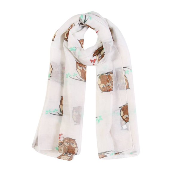 Womens Summer Own Cartool White Scarf