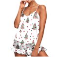 thumbnail image 1 of Womens Summer Pajamas Set Floral Print Pj Shorts Set Two Piece Cool Nightwear Boxer Short Loungewear, 1 of 7