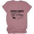 thumbnail image 1 of Womens Summer Print T Shirt Pink L - Relaxed Fit Crewneck Casual Tee, 1 of 3