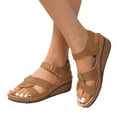 thumbnail image 1 of Womens Summer Sandals with Arch Support Casual Comfortable Wedge Sandal Open Toe Platform Sandal Outdoor Beach Sandals, 1 of 5