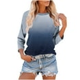 thumbnail image 1 of Womens Summer Shirts and Tops Womens Summer Tops 2025 Quarter Length Sleeve Tops Oversized Tee Shirts for Women Plus Size Gradient Color T Shirt, 1 of 7