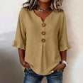thumbnail image 1 of Womens Summer Short Sleeve Shirts Casual Vacation Tops Lightweight Blouses Trendy 2026, 1 of 6