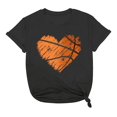 thumbnail image 1 of Womens Summer Short Sleeve Tops Basketball Print Casual T Shirts Crew Neck 2026 Basic Tees, 1 of 2
