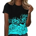 thumbnail image 1 of Womens Summer Short Sleeve Tops Graphic Prints Spring Casual Tshirts 2026 Trendy Crew Neck Tees, 1 of 3