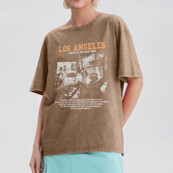Womens Summer Short Sleeve Tops Spring Trendy Vacation Tees Crew Neck Graphic Print Y2K Fashion T Shirts