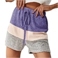 thumbnail image 1 of Womens Summer Shorts Casual High Waisted Striped Colorblock Shorts Ladies Summer Running Athletic Shorts, 1 of 8