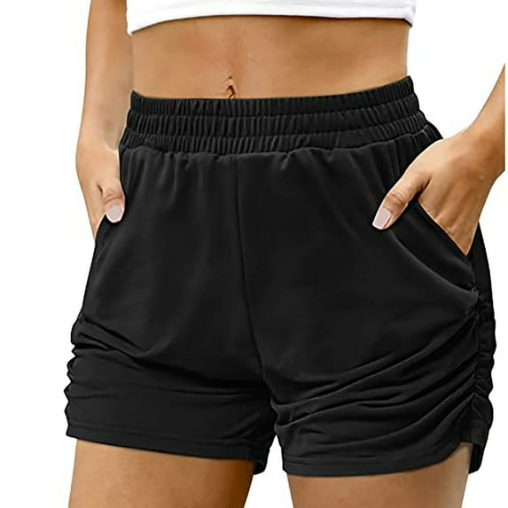 Womens Summer Shorts AKAFMK Flowy Shorts for Women,Ultra Soft High Waisted Flowy Shorts with Pockets and 4-Way Stretch - 4" Inseam Shorts
