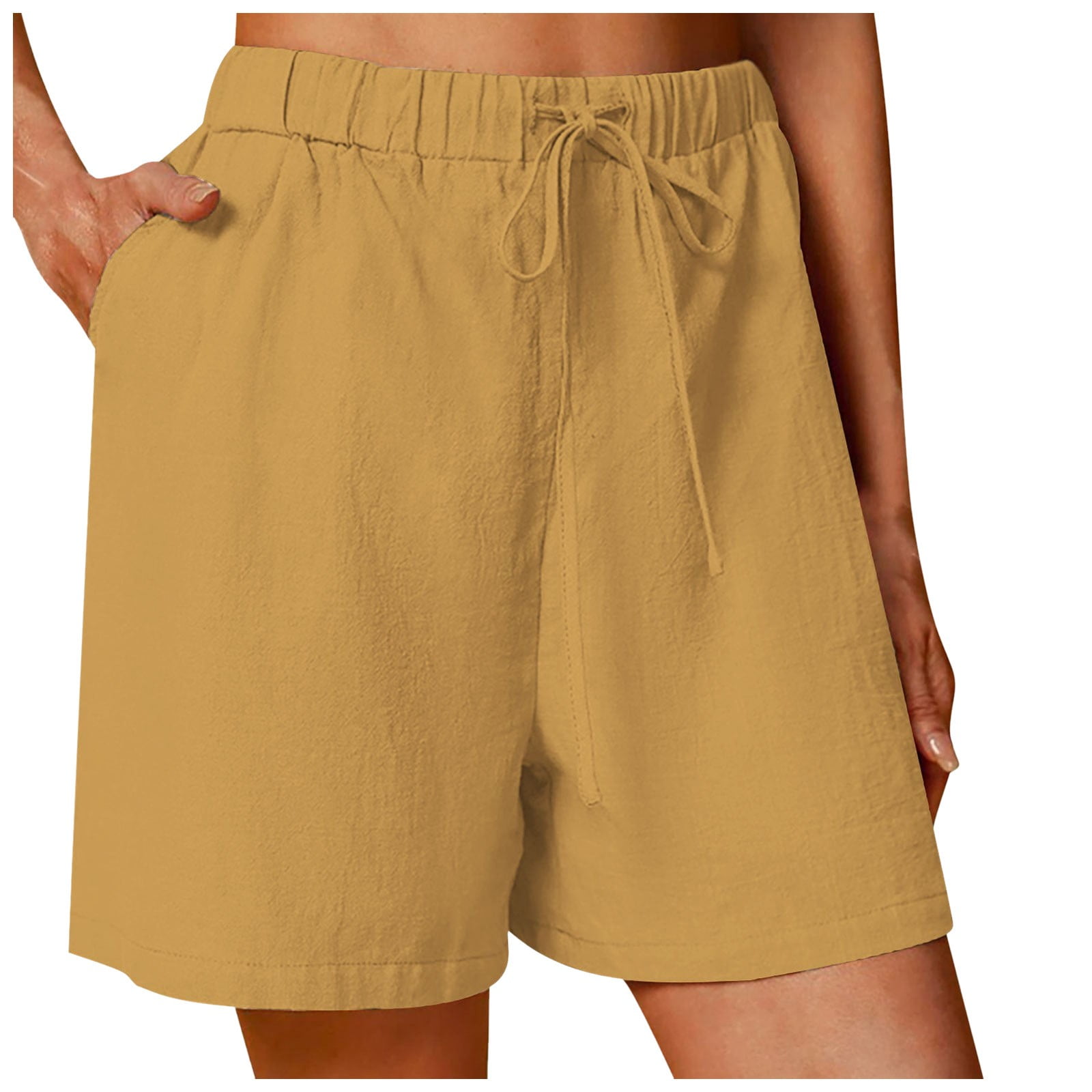 Loose cotton shorts womens hot sale