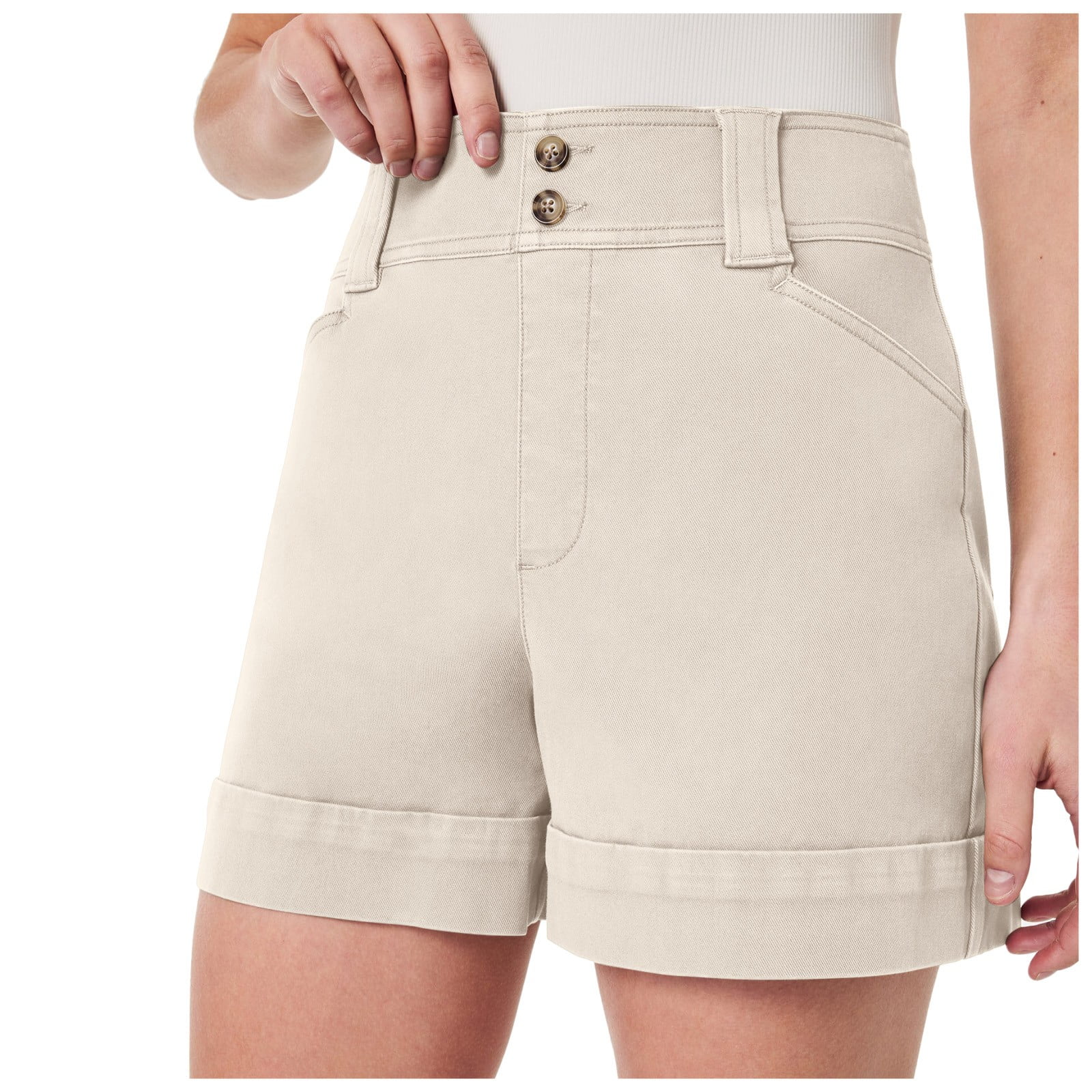 Womens Summer Shorts Women Stretch Twill Shorts Summer Stretchy Jean