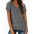 thumbnail image 1 of Womens Summer Sleeve V Neck Casual Tops Tshirts, 1 of 6