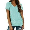 thumbnail image 1 of Womens Summer Sleeve V Neck Casual Tops Tshirts, 1 of 6