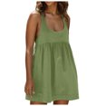thumbnail image 1 of Womens Summer Sleeveless Mini Dress Casual Loose V Neck Sundress with Pockets, 1 of 6