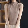thumbnail image 1 of Womens Summer Sleeveless Sweater Tank Tops 2025 Casual High Neck Knit Basic Loose Vest Shirts Solid Color Tops, 1 of 3