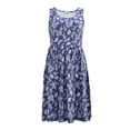 thumbnail image 1 of Womens Summer Sleeveless Tank Dresses Casual Round Neck Floral Print Short Dress, 1 of 7