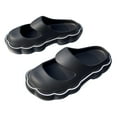 thumbnail image 1 of Womens Summer Slides Sandals Soft Platform Clogs Mules Comfortable Closed Toe Slip On Walking Shoes Indoor Outdoor Water Beach Dress Slippers, 1 of 4