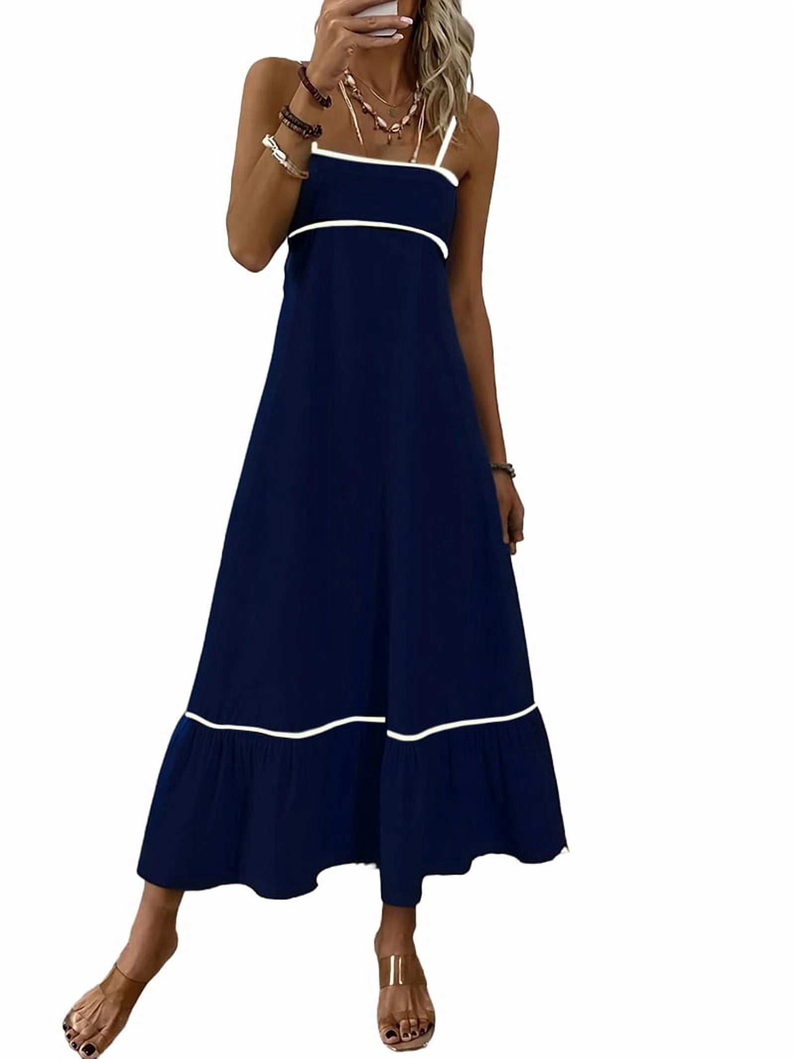 navy blue dress walmart Navy Blue Off-the-Shoulder Maxi Dress | Womens | Medium | 100% Polyester | Lulus | Homecoming