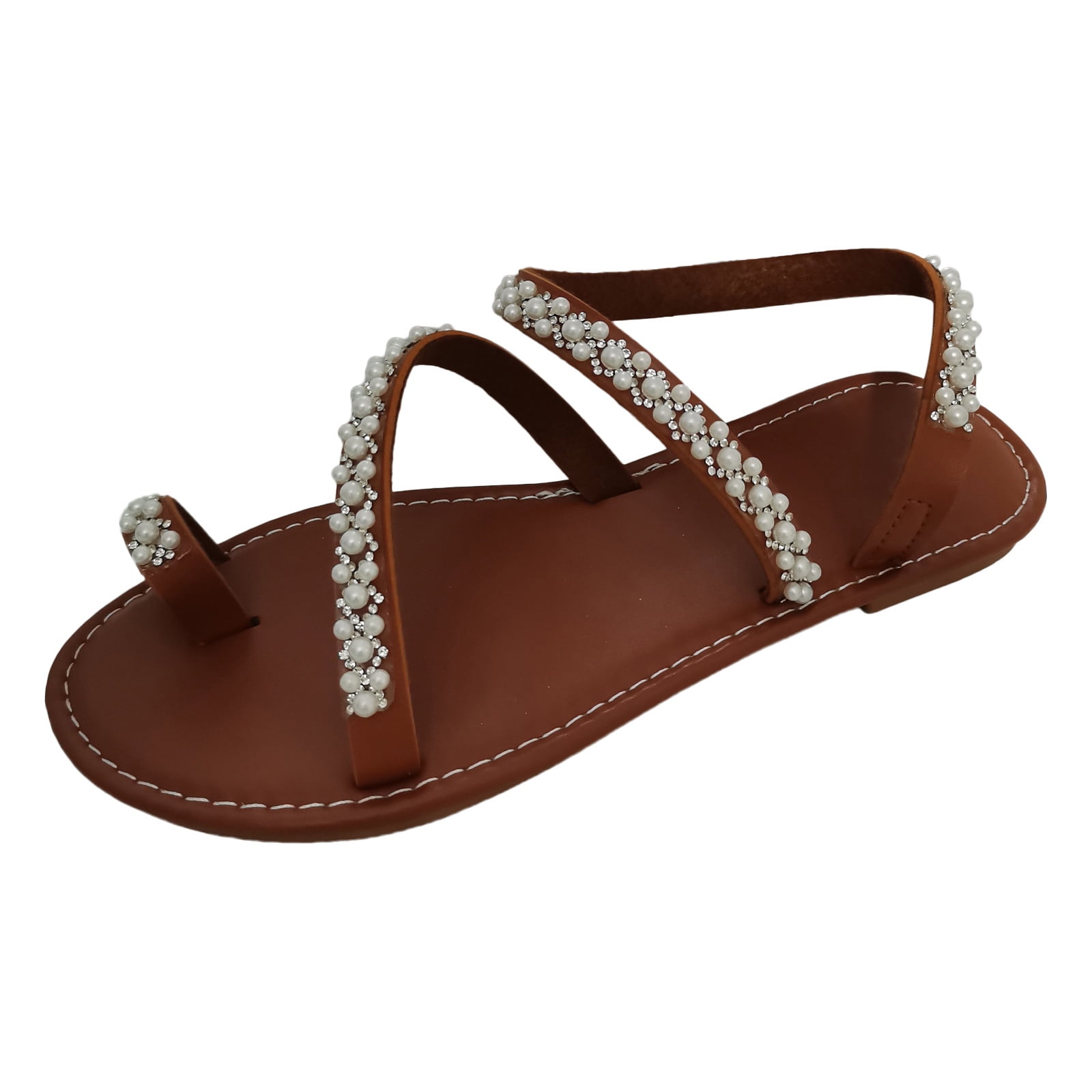 Womens Summer Spring Flat Sandals 2024 Falt Trendy Beach Spring 2024