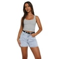 thumbnail image 1 of Womens Summer Square Neck Going Out Tops Ribbed Basic Tank Crop Workout Tops Light Gray S, 1 of 9