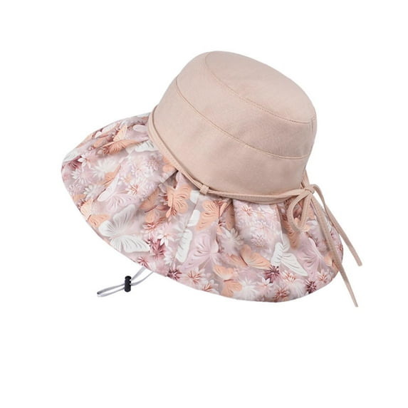 Womens Summer Sun Hat Beach Hat Wide Brim Outdoor Uv Protection Hat Foldable Cool Mesh Ponytail Bucket Hat Sun Hats