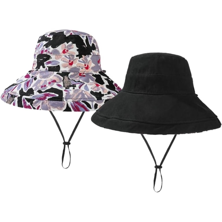 Reversible Bucket Hat Packable Sun Hat for Beach Travel Fishing Women main image 4