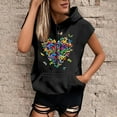 thumbnail image 1 of Womens Summer T Shirts Plus Size Letter Hooded Sweatshirt Short Sleeve Loose Top Fashion Dressy Casual Tunic Blouses M-3XL, 1 of 7