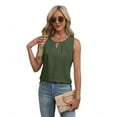 thumbnail image 1 of Womens Summer Tank Top Sleeveless Business Casual Outfits 2025 Basic Loose Dressy Work Shirt Army green S, 1 of 8