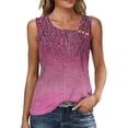 thumbnail image 1 of Womens Summer Tank Tops Asymmetrcal Neck Sleeveless Buttons Casual Trendy Printed Tunics T Shirts Blouses (XL, Multicolor), 1 of 8