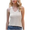 thumbnail image 1 of Womens Summer Tank Tops Clearance Sale V Neck Sweater Tank Tops for Women Solid Knit Tank Dressy Sleeveless Tank Top Lightweight Tank Blouse, 1 of 3