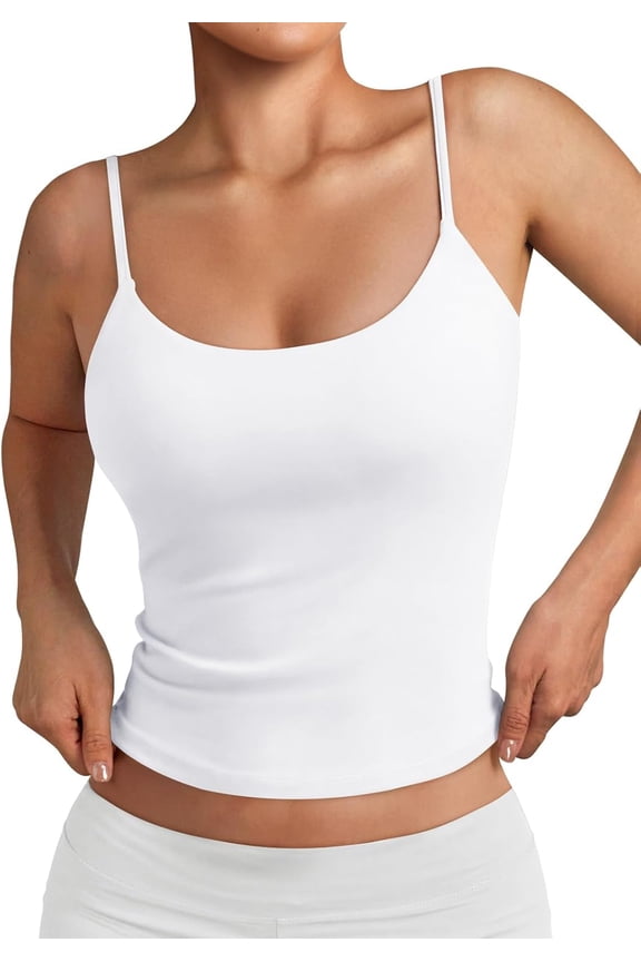 Womens Summer Tank Tops Double Lined Going Out Teen Girls Sleeveless Backless Workout Cami Adjustable