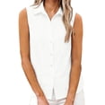 thumbnail image 1 of Womens Summer Tank Tops Elegant Solid Loose Basic Layering Vest Sleeveless Tops for Women White 2Xl, 1 of 4
