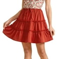 thumbnail image 1 of Womens Summer Tie Front Flowy Ruffle Floral Print A Line Midi Skirt, 1 of 6
