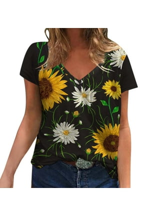 21% OFF] [HOT] 2019 ZAFUL Sunflower Knotted Cami Top In BLACK