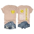thumbnail image 1 of Womens Summer Tops, 2024 Workout Dressy Casual Blouses T Shirts Women's Softball Mom Baseball Print Loose T Shirt Short Sleeve Top Beige, 1 of 3