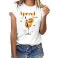 thumbnail image 1 of Womens Summer Tops 2025 Aperol Spritz Graphic Short Sleeve T Shirt Casual Basic Tee S-3XL, 1 of 3