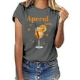 thumbnail image 1 of Womens Summer Tops 2025 Aperol Spritz Graphic Short Sleeve T Shirt Casual Basic Tee S-3XL, 1 of 3