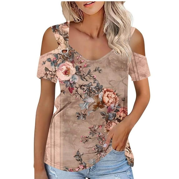 Womens Summer Tops 2025 Womens Funny T Shirts Under 10 Dollars Slim Fit Graphic Tees