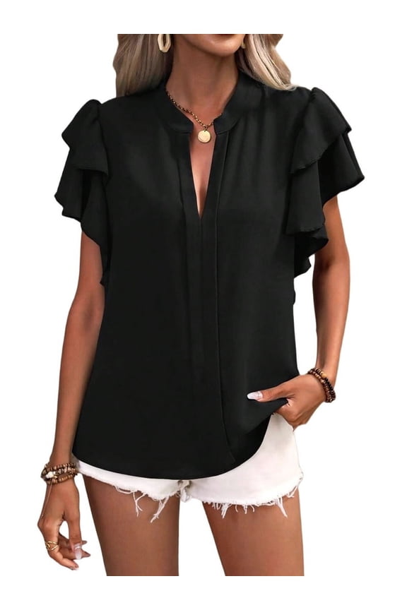 Womens Summer Tops Black L