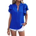 thumbnail image 1 of Womens Summer Tops Blue L, 1 of 7