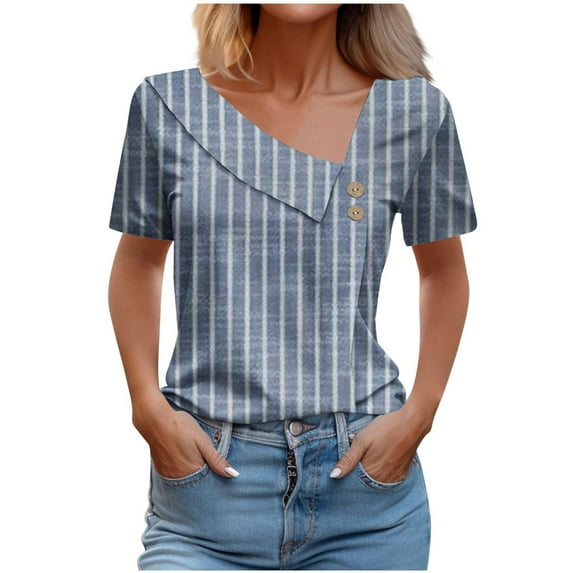Womens Summer Tops Boho Shirts for Women Dressy Casual Work Short Sleeve Tunic Tops for Women 3Xl