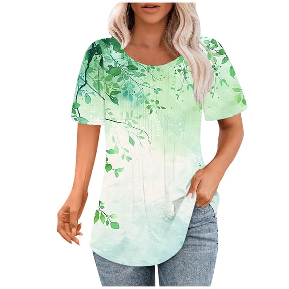 Womens Summer Tops Boho Shirts for Women Trendy Summer 2025 Women's Summer Tops, Tees & Blouses Clearance Deals