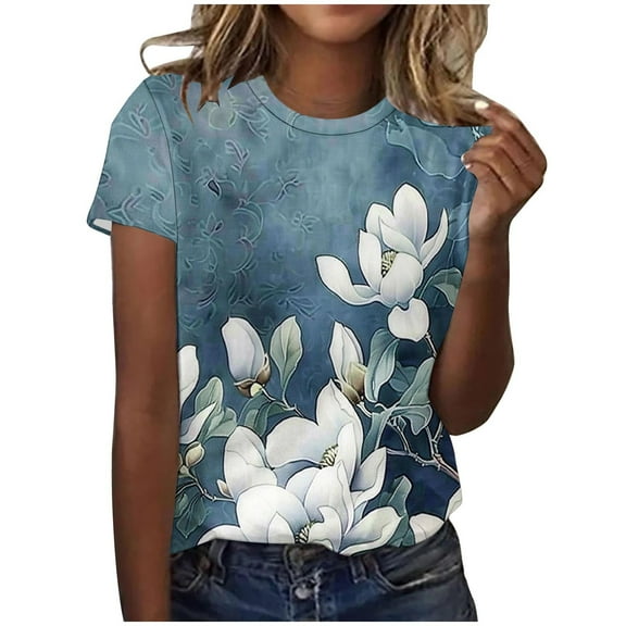 Womens Summer Tops Boho Tunic Shirts to Wear with Leggings Shirts for Women