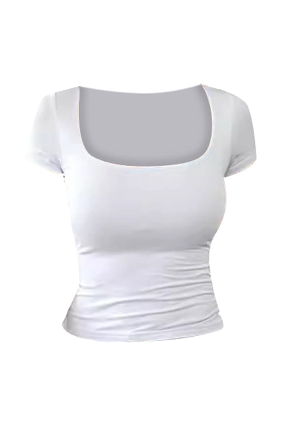 Womens Summer Tops Boy Glitter Neck Swing Womens Longer Short Sleeve Tops Business Casual Clothes Women Long Sleeve Layering Tee Overstock Items Long Tee Shirts Oversized Solid Flannels Women XL