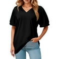 thumbnail image 1 of Womens Summer Tops Business Tops for Women Tall Shirts Casual Ladies Size Large Misses Long Sleeve T Shirt Neck Top plus Size Tunic Leggings Women Log Sleeve Shirts Neck Long plus XL, 1 of 8