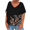 thumbnail image 1 of Womens Summer Tops Casual Boho Womens Blouses Short Sleeve Tshirts Shirts Graphic Funny, 1 of 5