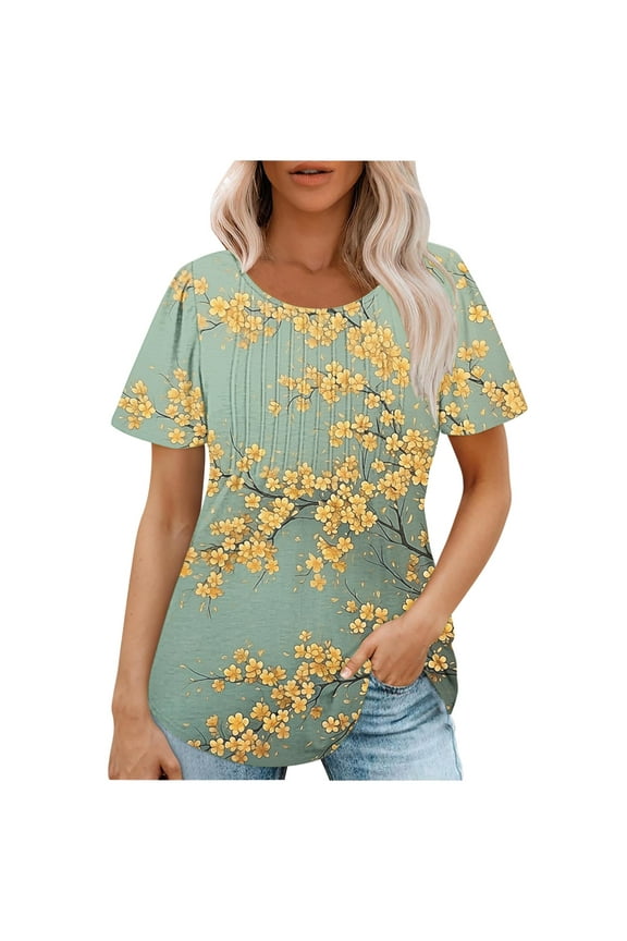 Womens Summer Tops Casual Boho Womens T Shirts Graphic Pack Shirts for Women Dry Fit