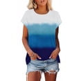 thumbnail image 1 of Womens Summer Tops Casual Short Sleeve Shirt Women Womens T Shirts Tie Dye Top Plus Size Tee Shirts for Women Cotton, 1 of 8