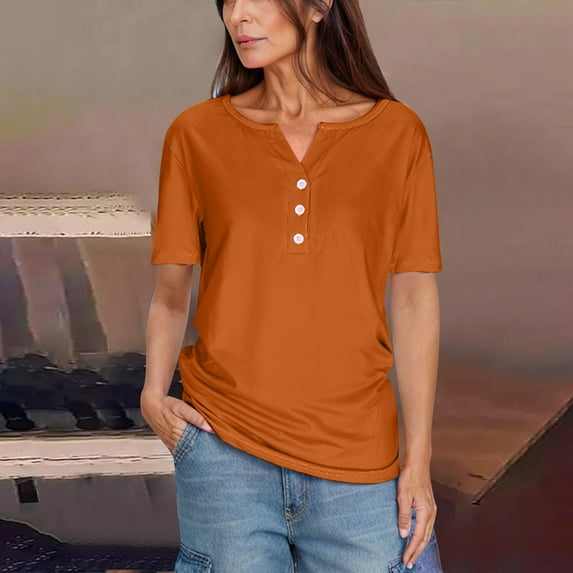 Womens Summer Tops Casual Cotton Womens Blouses for Work Professional Work Clothes for Women 2025