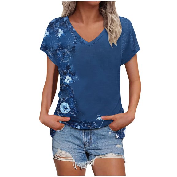 Womens Summer Tops Casual Cotton Womens Funny T Shirts Adult Humor Solid Color Tshirts