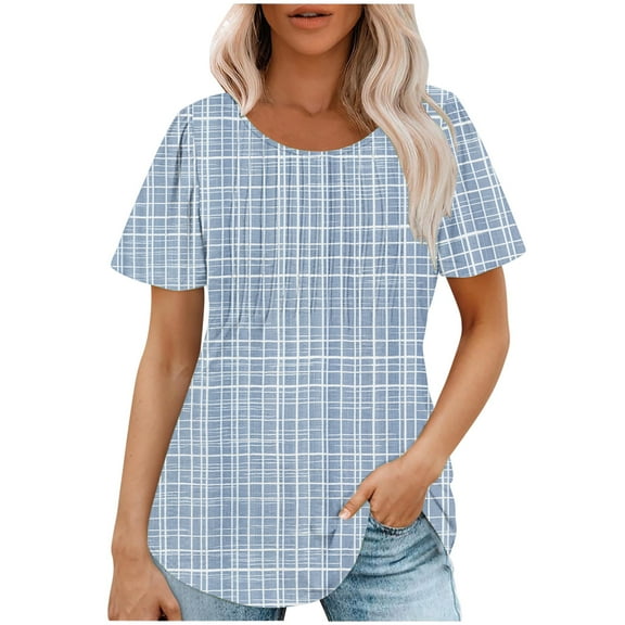 Womens Summer Tops Casual Linen Red Shirts for Women Dressy Basic Fitted Tees